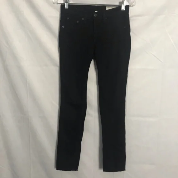 Rag & Bone Mid Rise "Black Plush" Leggings Jeans Size 25!! - Picture 2 of 11